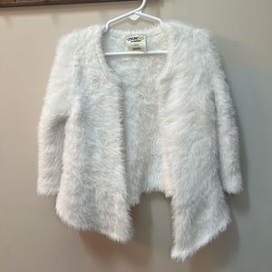 Genuine Kids white faux fur cardigan size 18M